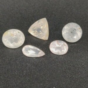 5 pc 7.20 ct QUARTZ WITH DIOPSIDE  -  MADAGASCAR